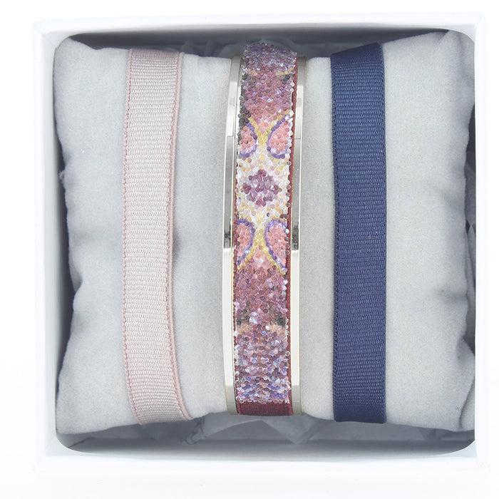 Les Interchangeables Coffret Jonc Ruban 9mm Cachemire