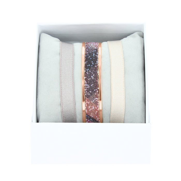 les interchangeables Coffret jonc ruban 9mm geometrique