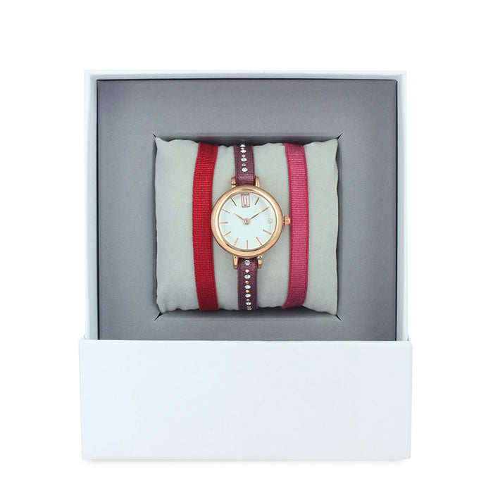 les interchangeables Coffret montre ruban new 1rang