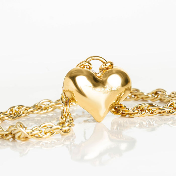 les interchangeables Collier coeur puffy tourbillon 42