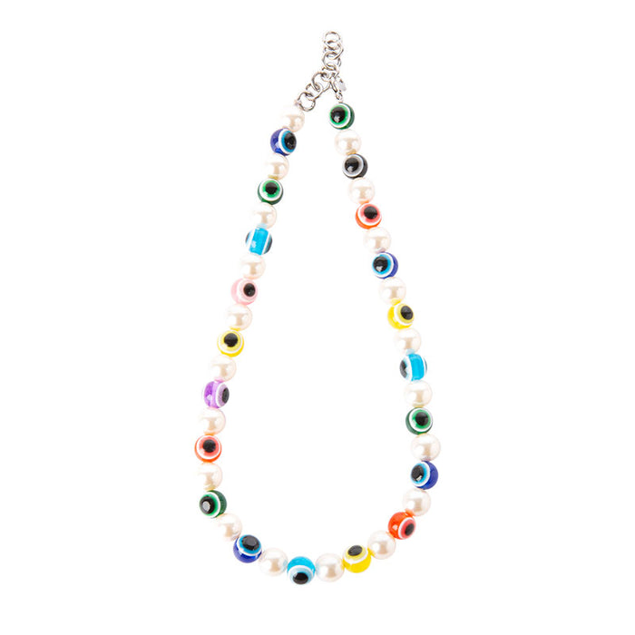 les interchangeables Collier grosses perles imit oeil