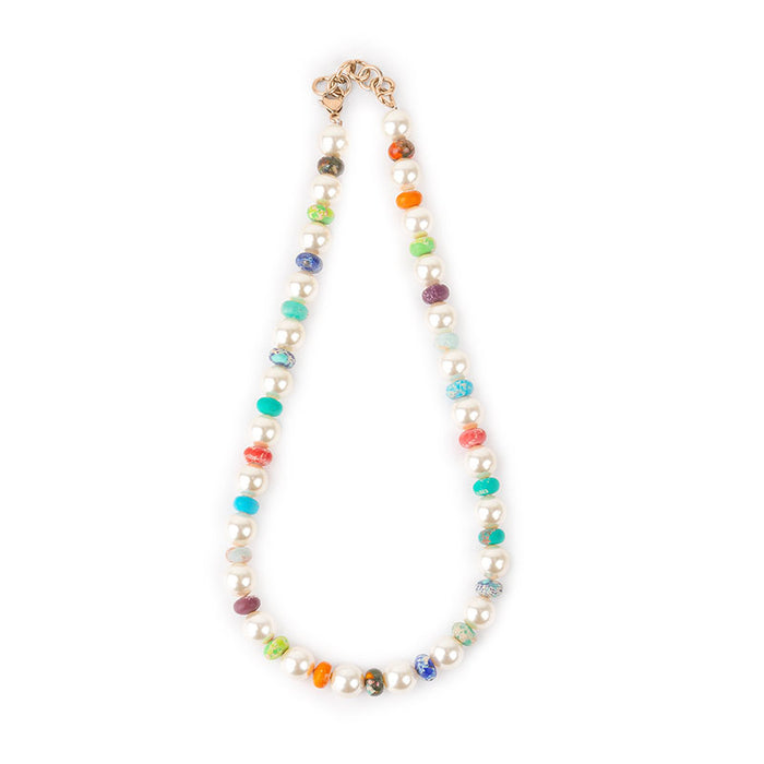 Les Interchangeables Collier Grosses Perles Imit Perles Fines
