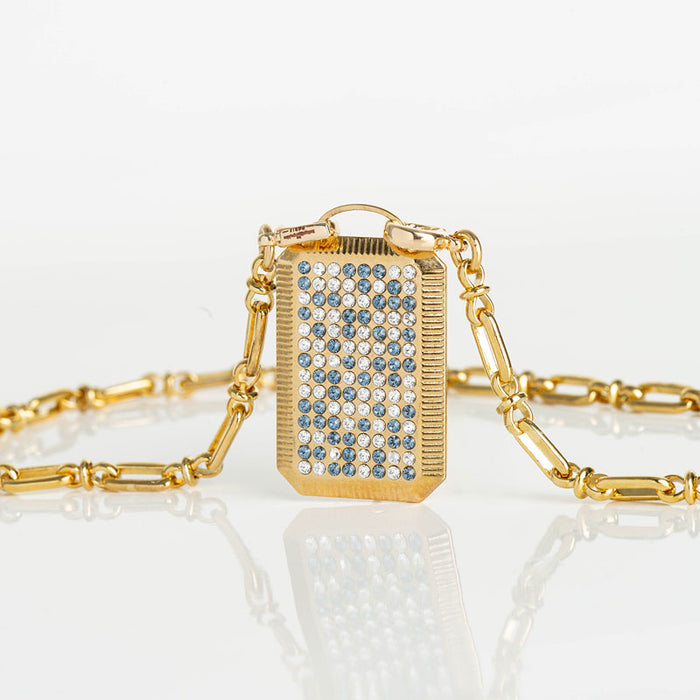 Les Interchangeables Collier Plaque Full Multi Mini Maillon 42