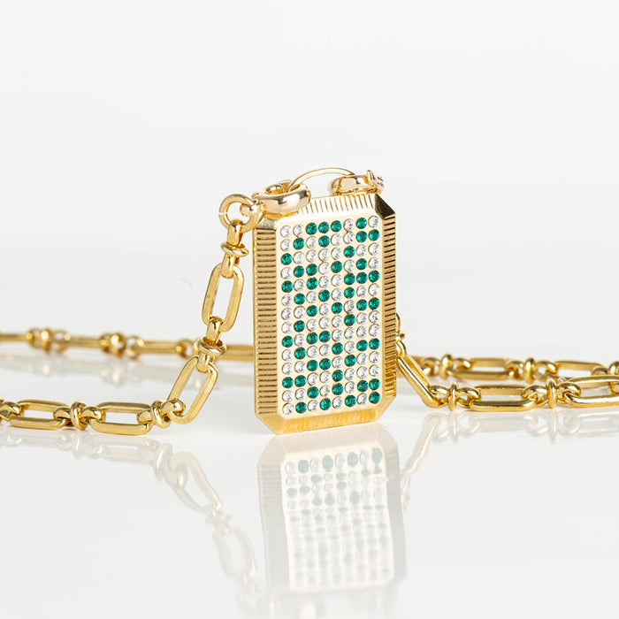 les interchangeables Collier plaque full multi mini maillon 42