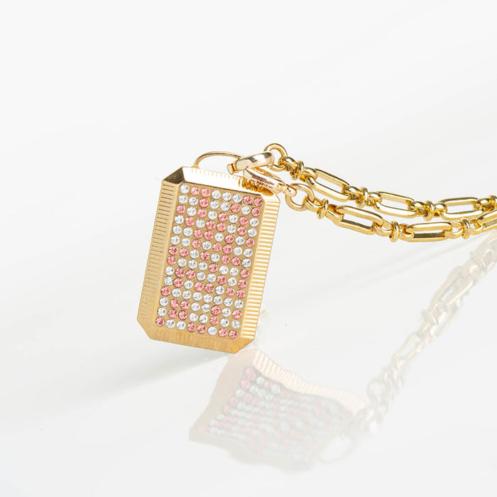 Les Interchangeables Collier Plaque Full Multi Mini Maillon 42