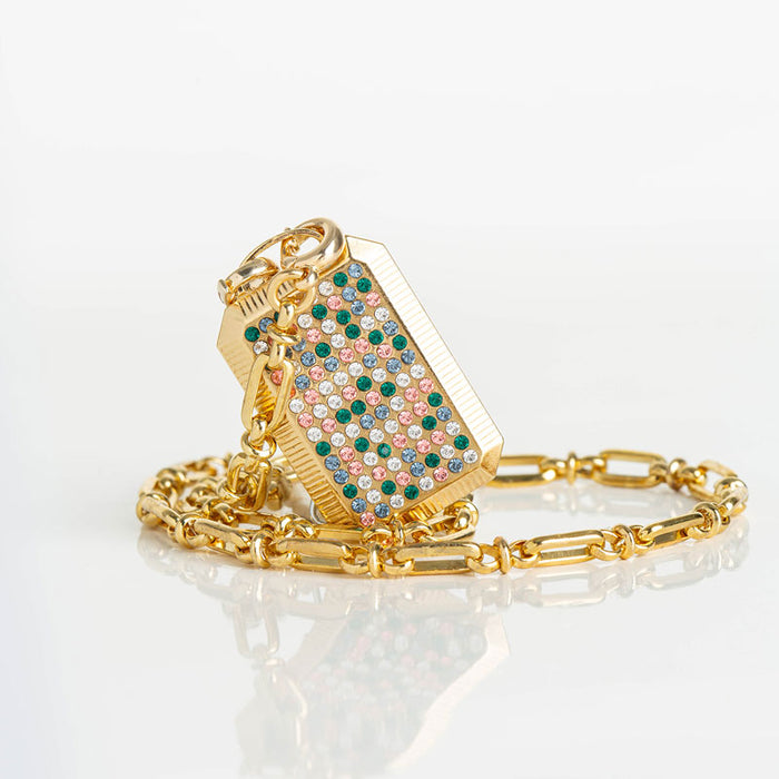 Les Interchangeables Collier Plaque Full Multi Mini Maillon 42