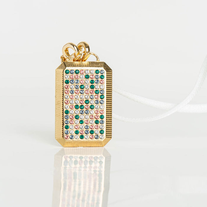 Les Interchangeables Collier Plaque Full Multi Ruban 42