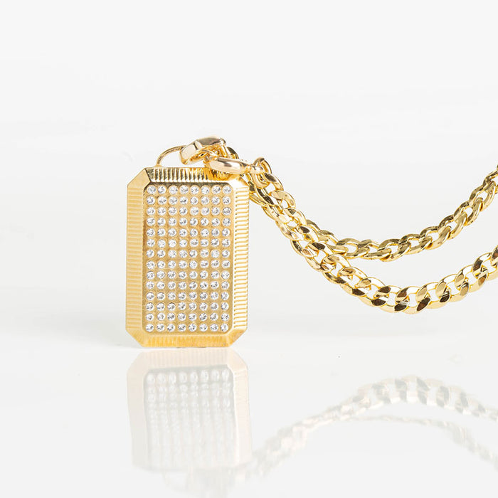 les interchangeables Collier plaque full strass miss classic 42