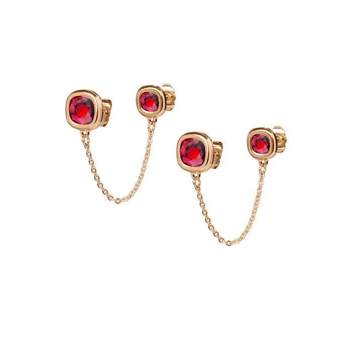 Les Interchangeables Double Boucles D Oreilles Pillow/chaine