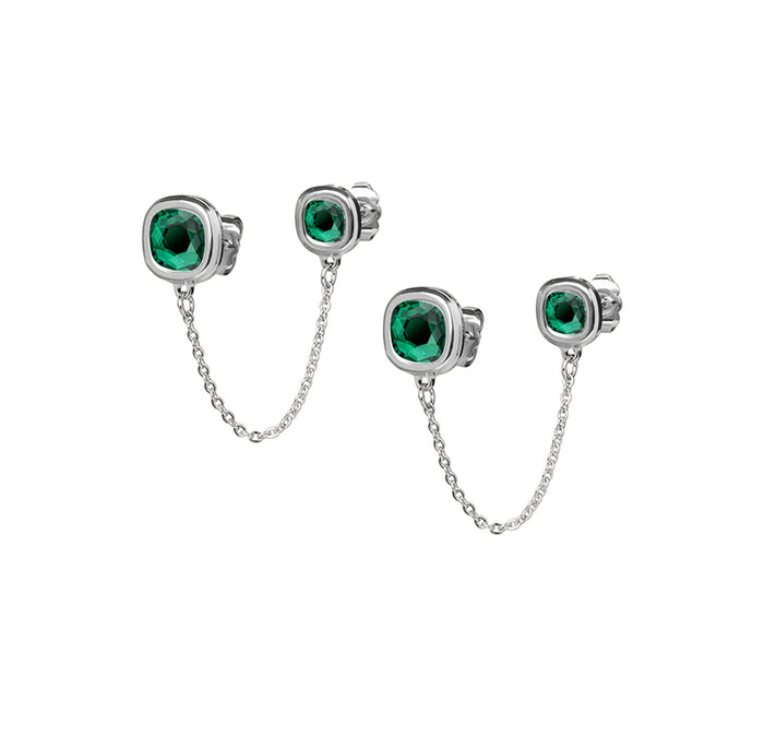 les interchangeables Double boucles d oreilles pillow/chaine