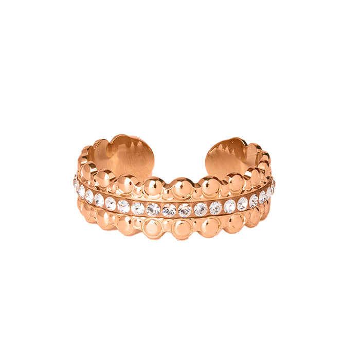 les interchangeables Bague bille strassé