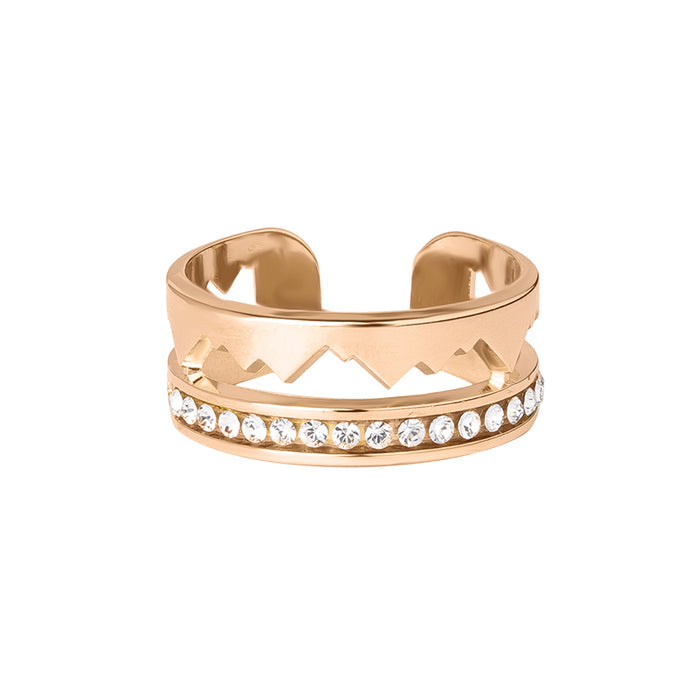 Les Interchangeables Bague Montagne Strassé