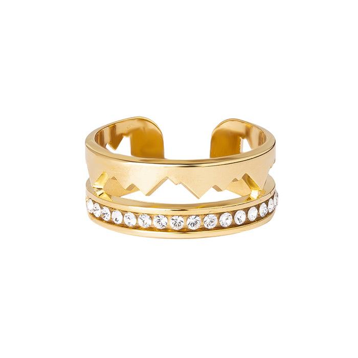 les interchangeables Bague montagne strassé