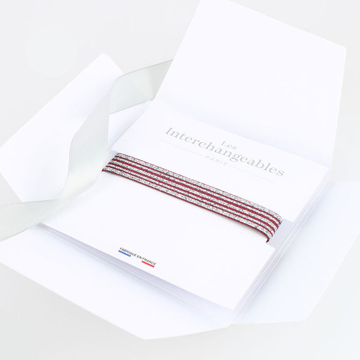 les interchangeables Bracelet glitter rayure noel