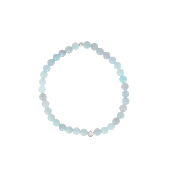 Les Interchangeables Bracelet Perle Serti Fleur