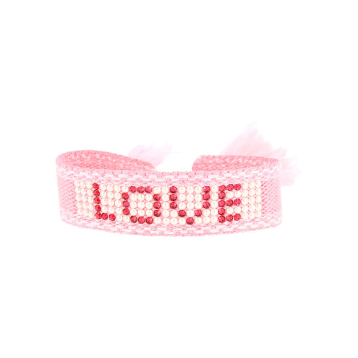 Les Interchangeables Bracelet Tissé Cabochon Love