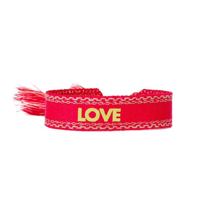 les interchangeables Bracelet tissé velours love