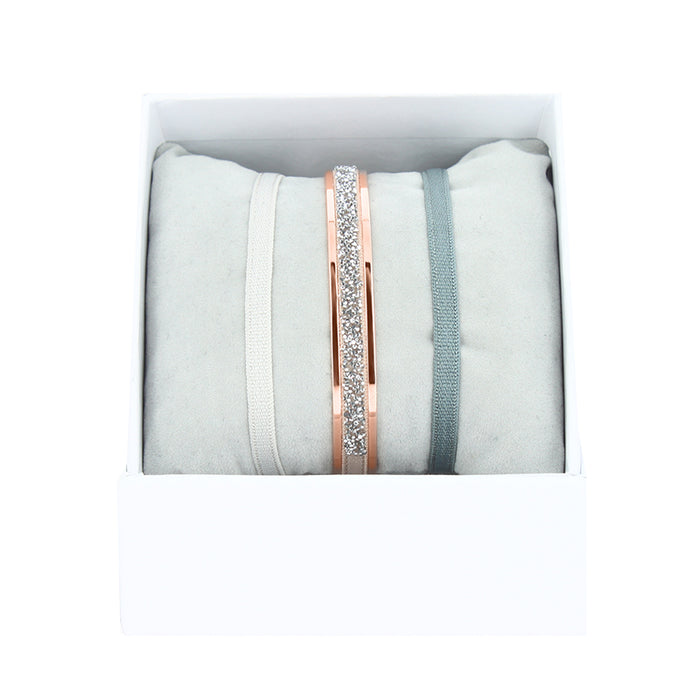 les interchangeables Coffret jonc ruban 4mm fabric