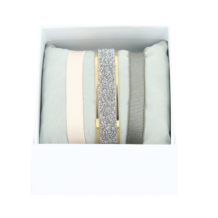 les interchangeables Coffret jonc ruban 9mm fabric