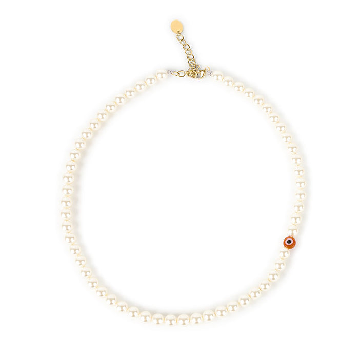 Les Interchangeables Collier Perles Imit Oeil