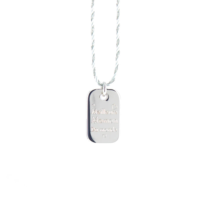 les interchangeables Collier plaque maman