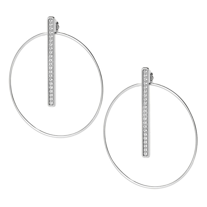 Les Interchangeables Créoles Barrette Strassé Gm