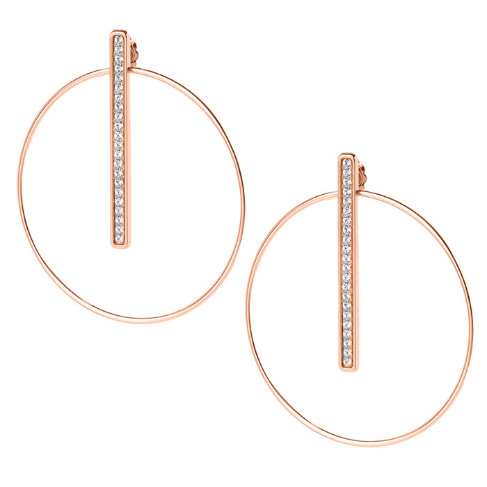 les interchangeables Créoles barrette strassé gm