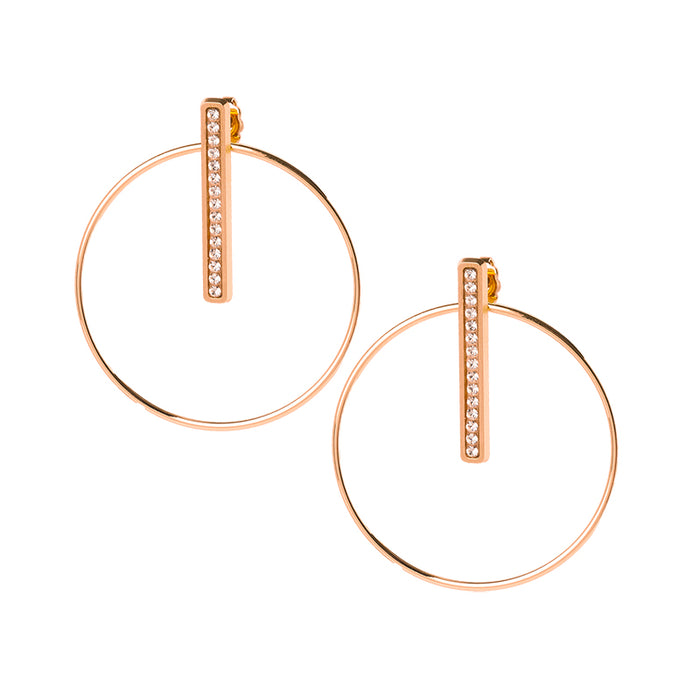 les interchangeables Créoles barrette strassé mm