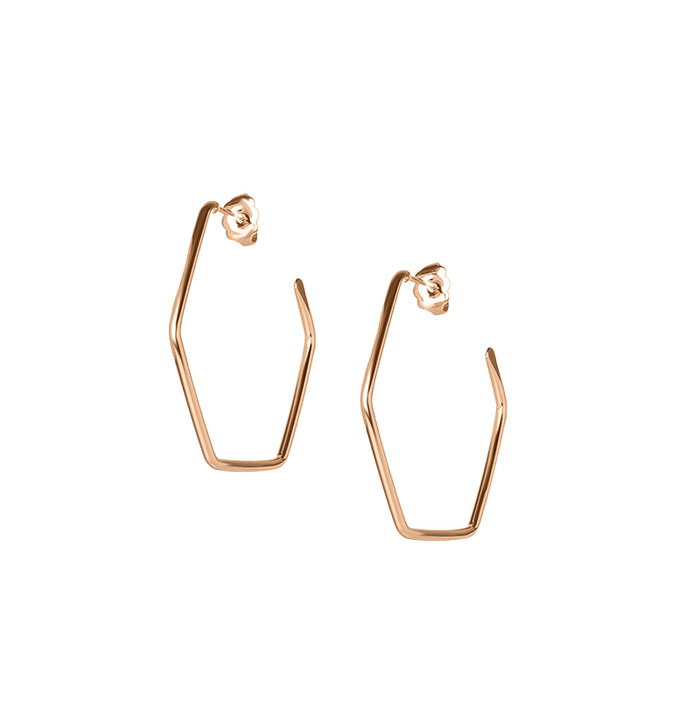 les interchangeables Créoles fil hexagone pm