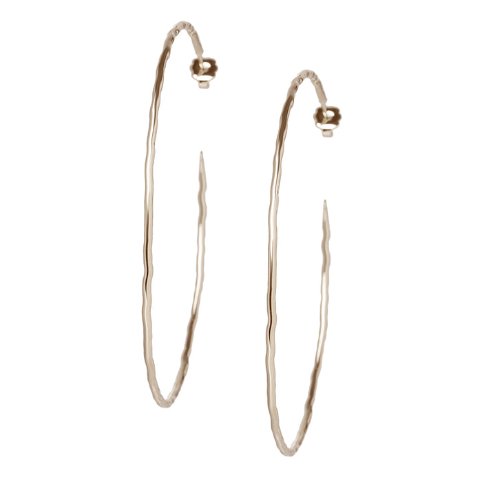 Les Interchangeables Créoles Fil Martelé Gm