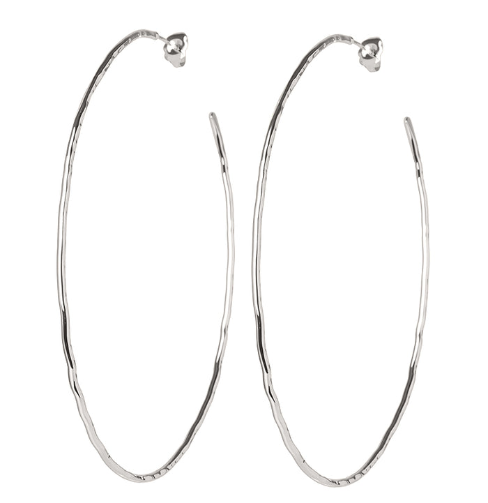 Les Interchangeables Créoles Fil Ovale Martelé Gm