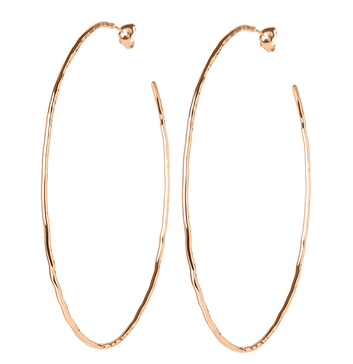 les interchangeables Créoles fil ovale martelé gm