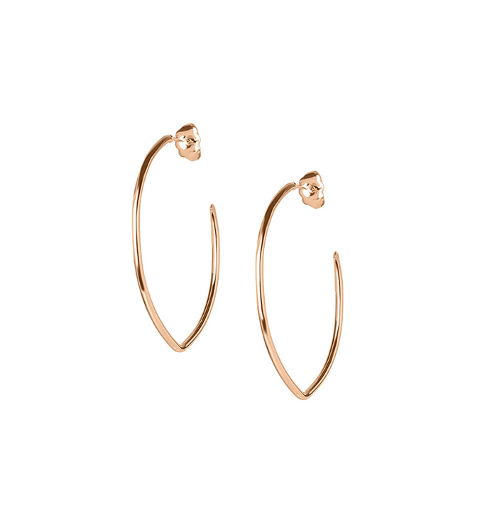 les interchangeables Créoles fil ovale pointu pm