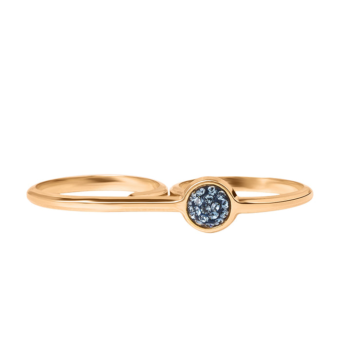 Les Interchangeables Double Bague Pave Rond
