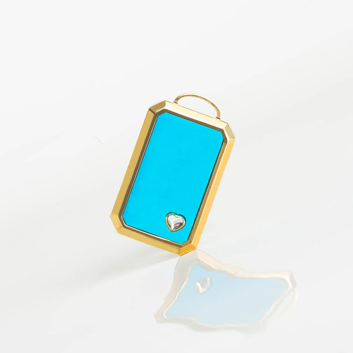 les interchangeables Plaque rectangle turquoise