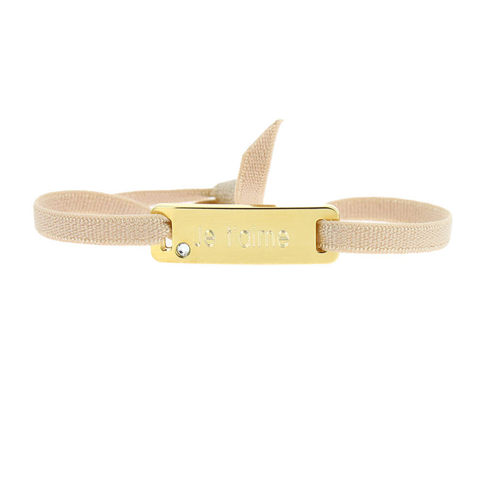 Les Interchangeables Plaque Ruban Lisse Je T'aime