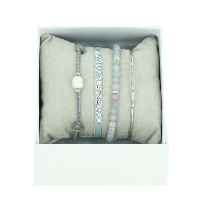 Les Interchangeables Strass Box Perle Ovale