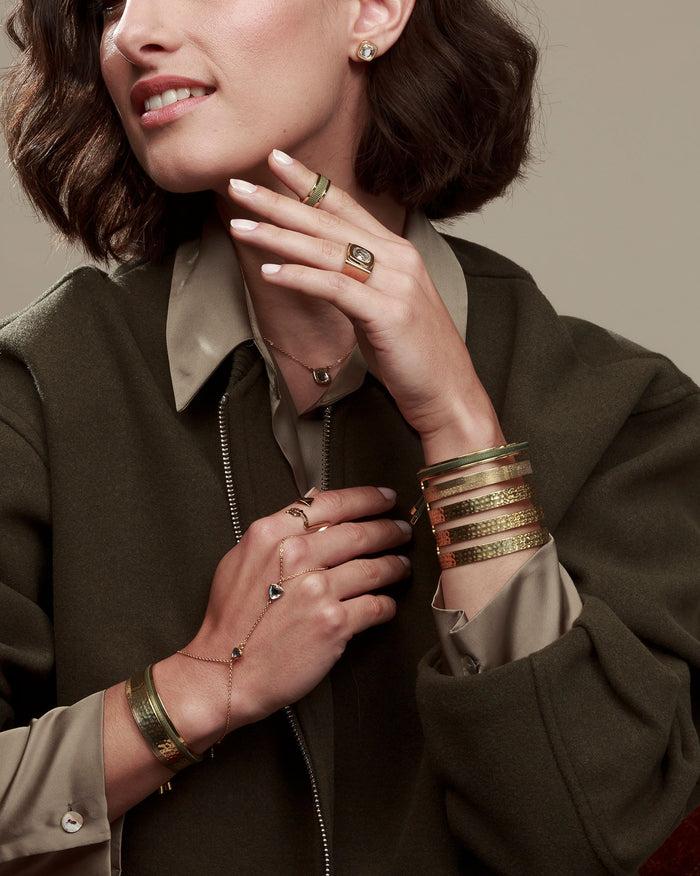 Les Interchangeables Manchette Ruban Elegante Multi Rang