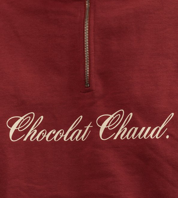 Les Petits Basics Chocolat Chaud. Unisex Quarter Zip Sweater