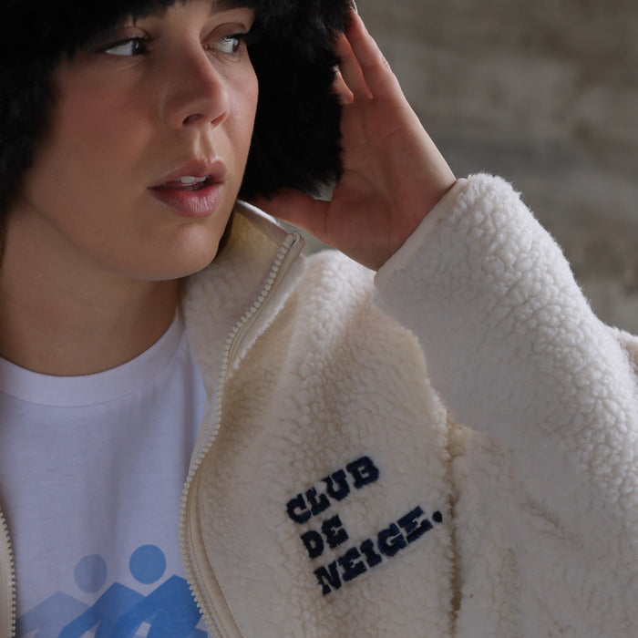 Les Petits Basics Club De Neige. Unisex Sherpa Zip Thru