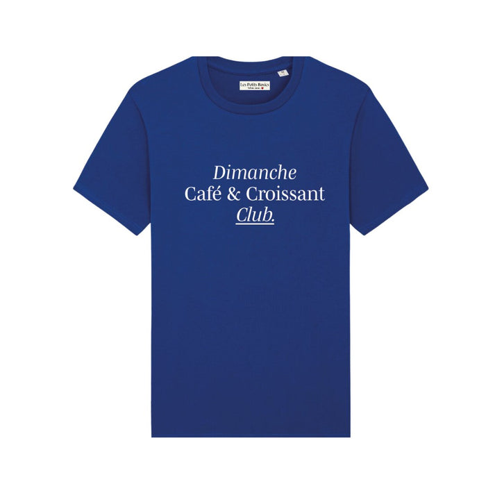 Les Petits Basics Dimanche Café & Croissant. Club. Unisex Cotton T Shirt
