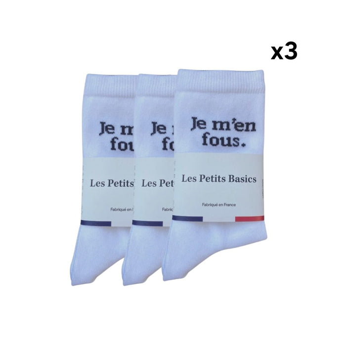 les petits basics Je m'en fous. cotton socks pack of 3 pairs