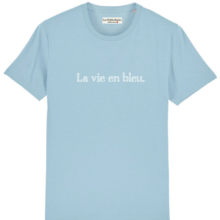 les petits basics La vie en bleu. unisex cotton t shirt