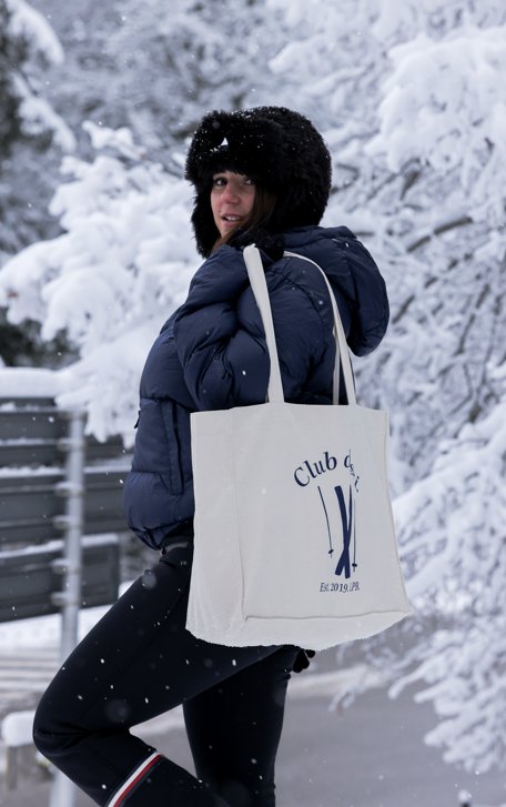 les petits basics Club de ski. large shopping bag