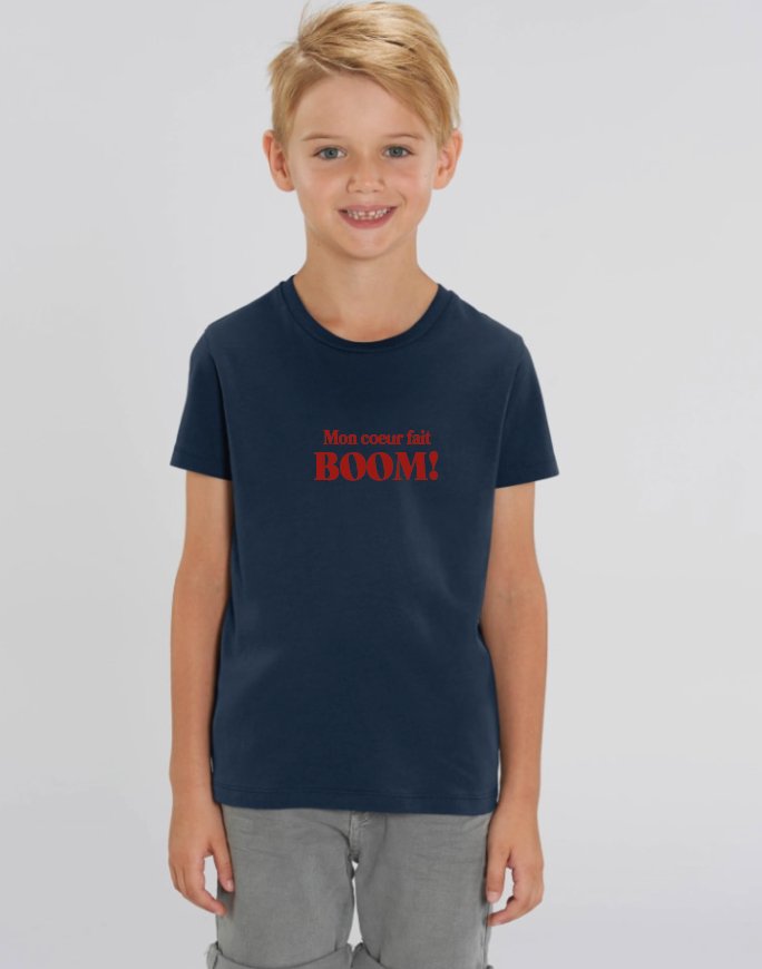les petits basics Kids cotton t shirt Mon coeur
