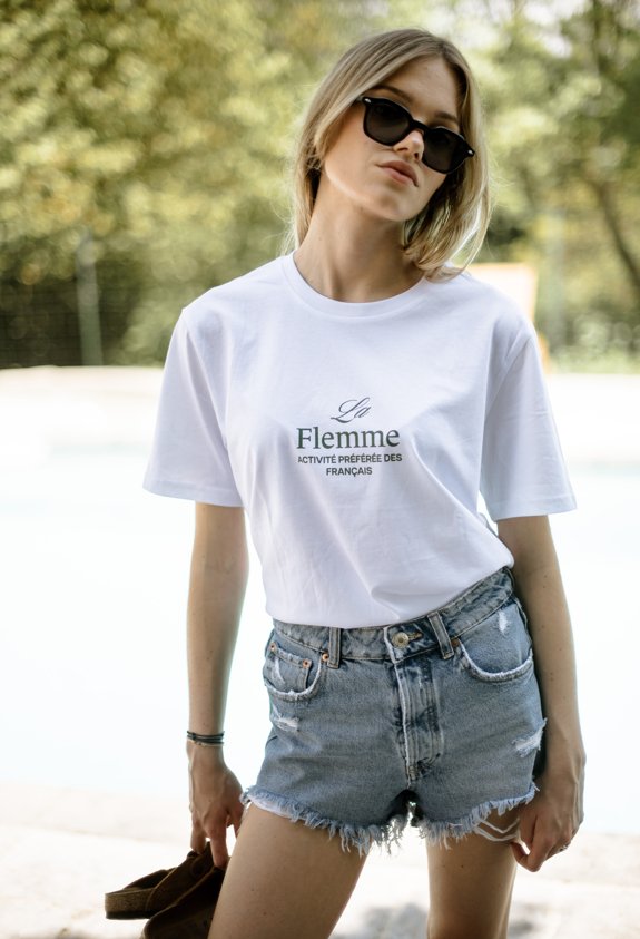 Les Petits Basics La Flemme Unisex Cotton T Shirt