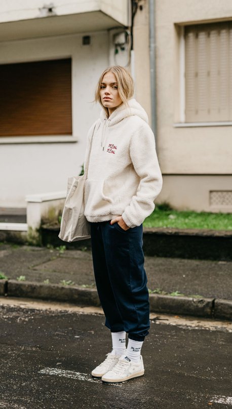 Les Petits Basics Pilou Pilou. Unisex Sherpa Hoodie
