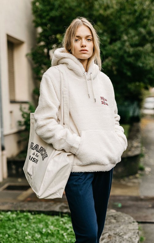 Les Petits Basics Pilou Pilou. Unisex Sherpa Hoodie
