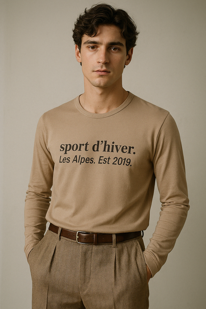 les petits basics Sport d'hiver. Made in Portugal (EU) long sleeve t shirt