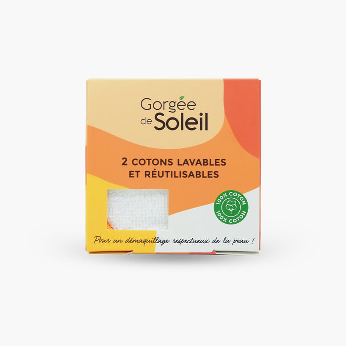 les petits plaisirs 2 carrés démaquillants réutilisables